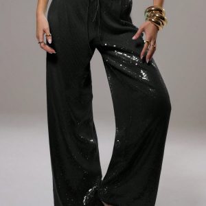 MUSERA Sequin Low Rise Trousers
